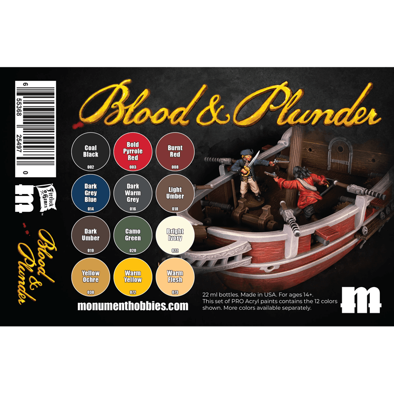 Blood & Plunder PRO Acryl Paint Set by Monument Hobbies