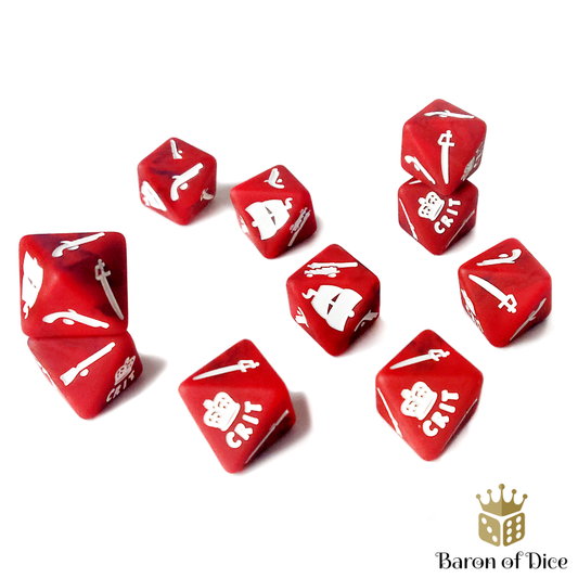 Oak & Iron English Dice Set by Baron of Dice