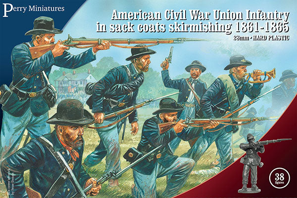 Perry Miniatures: American Civil War Union Infantry in sack coats skirmishing 1861-65