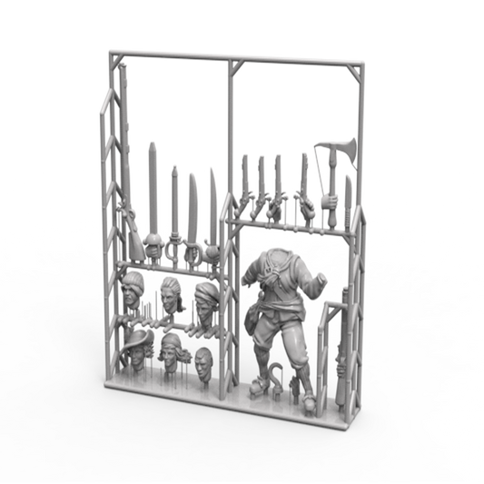 Port Royal Customizable Female Character Sprue