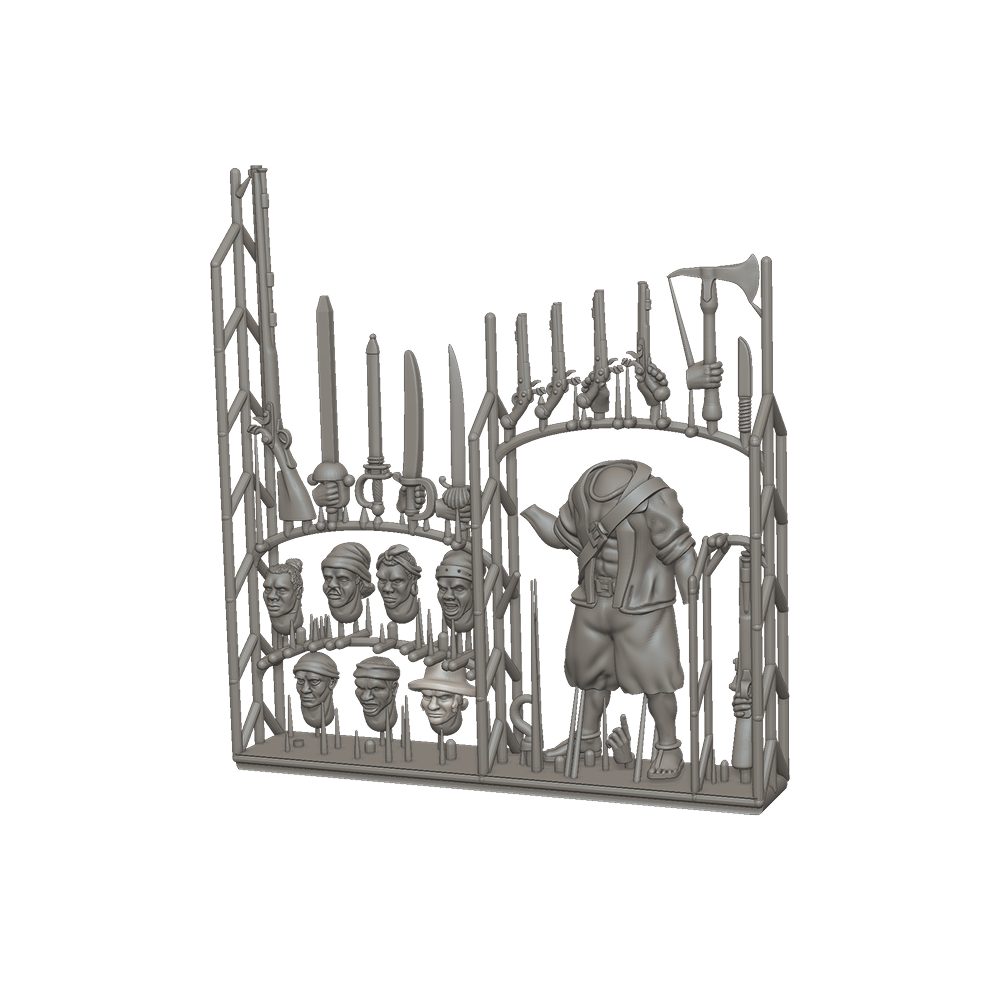 Port Royal Customizable Maroon Character Sprue [Pre-Order]