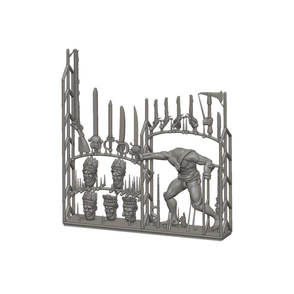 Port Royal Customizable Native American Character Sprue