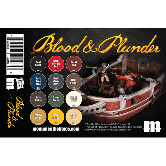 Blood & Plunder PRO Acryl Paint Set by Monument Hobbies