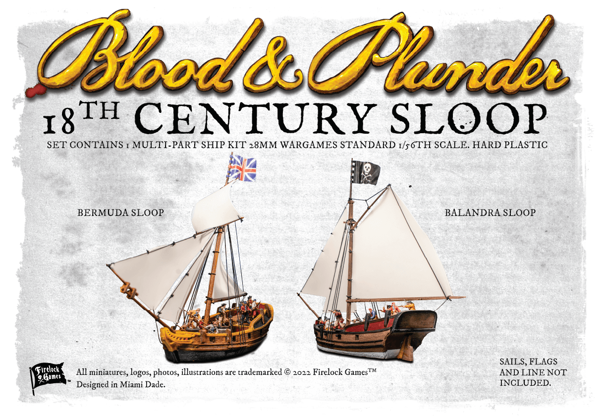 Hard Plastic Bermuda Sloop Ship Kit – Firelock Games
