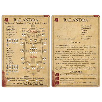 balandra sloop card