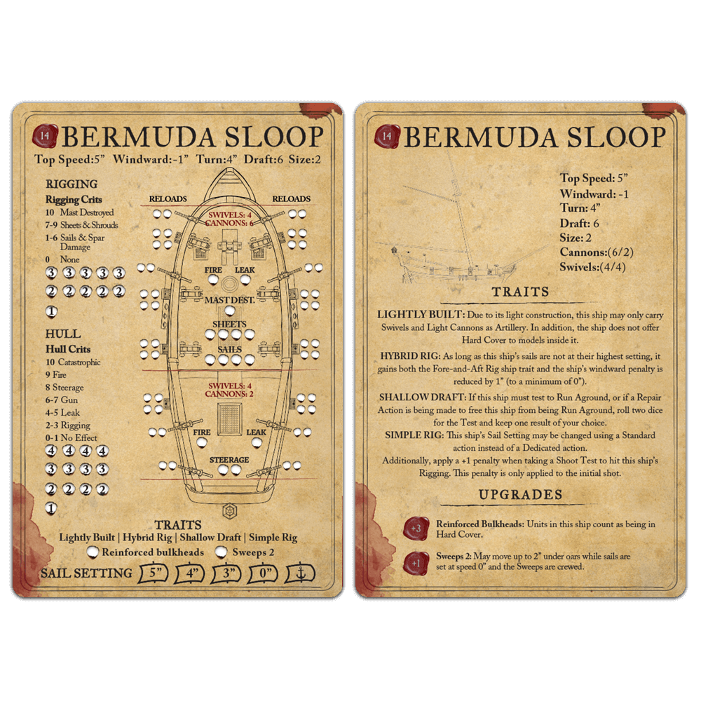 bermuda sloop card