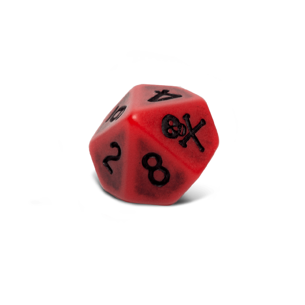 Set of 6 Blood D10 Dice