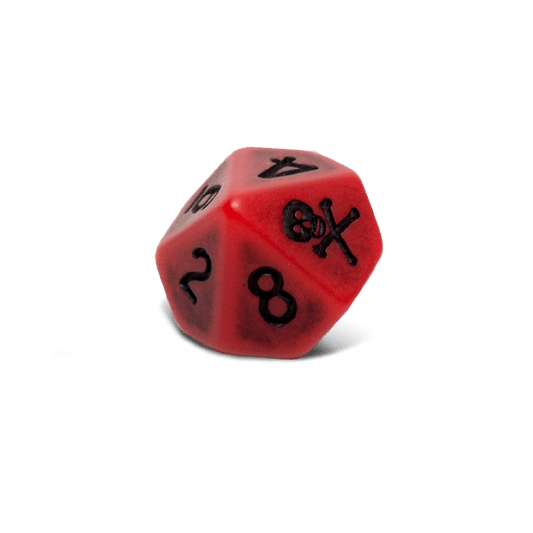 Set of 6 Blood D10 Dice